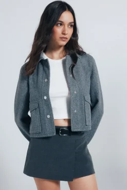 Mujer Springfield Chaquetas>Chaqueta corta felpa