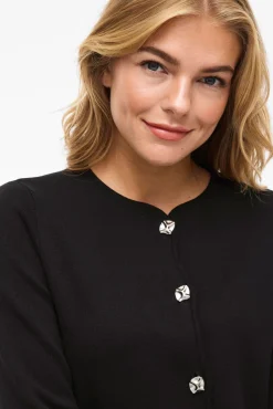 Mujer Vila Jerséis>Chaqueta de punto abotonado con viscosa