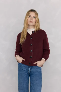 Mujer Pedro del Hierro Jerséis>Chaqueta de punto con detalles de ochos