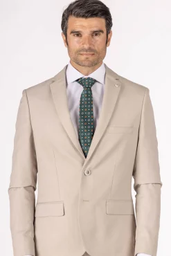 Hombre Celopman Chaquetas>Chaqueta de Traje Beige