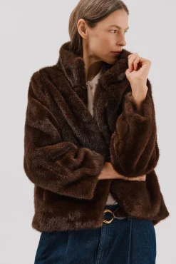 Mujer Cortefiel Chaquetas|Abrigos>Chaqueta efecto pelo