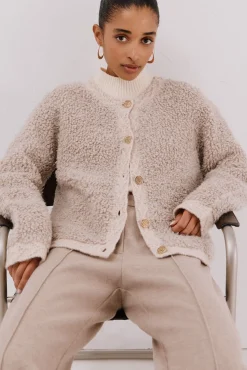 Mujer Cortefiel Jerséis>Chaqueta punto bouclé