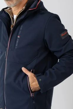 Hombre Privata Chaquetas>Chaqueta tejido softshell con capucha