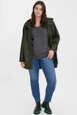 Mujer Vero Moda Curve Chaquetas|Abrigos>Chubasquero con capucha Curve