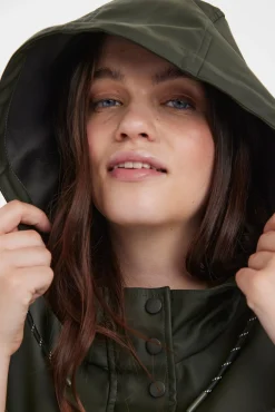 Mujer Vero Moda Curve Chaquetas|Abrigos>Chubasquero con capucha Curve