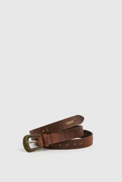 Mujer Pepe Jeans Cinturones>Cinturón Piel Con Tachuelas