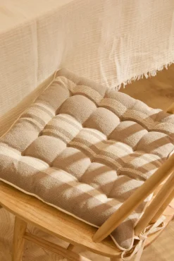 Calma House Fundas De Cojín>Cojín de silla cuadrado en tono piedra Sorento