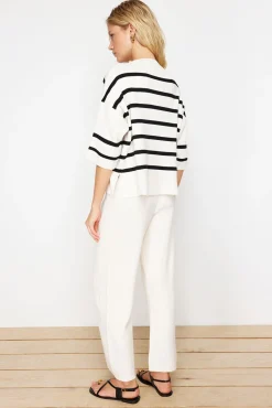 Mujer Trendyol Pijamas|Pijamas>Conjunto básico punto con rayas