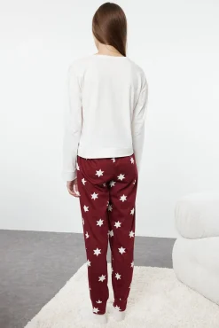 Mujer Trendyol Pijamas|Pijamas>Conjunto de pijama estrellas blanco y rojo