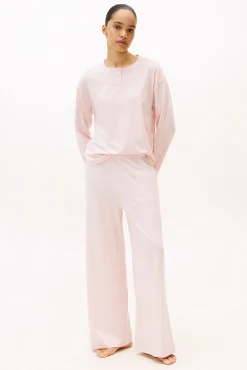 Mujer Tommy Jeans Pijamas|Pijamas>Conjunto de pijama manga larga en modal