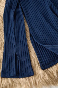 Mujer Trendyol Pijamas|Pijamas>Conjunto pijama canalé aberturas