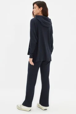 Mujer Trendyol Pijamas|Pijamas>Conjunto pijama canalé con capucha