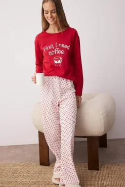 Mujer Trendyol Pijamas|Pijamas>Conjunto pijama corazones