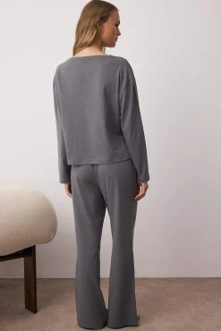 Mujer Trendyol Pijamas|Pijamas>Conjunto pijama estrellas bordadas