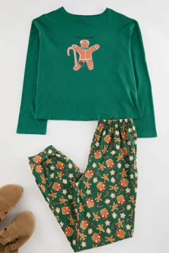 Mujer Trendyol Pijamas|Pijamas>Conjunto pijama Galleta jengibre Navidad