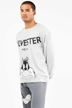 Hombre Gisela Pijamas>Conjunto pijama hombre Sylvester en punto interlock