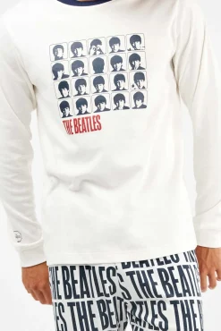 Hombre Gisela Pijamas>Conjunto pijama hombre The Beatles en punto interlock