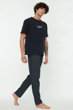 Hombre Trendyol Pijamas>Conjunto pijama largo rayas