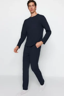 Hombre Trendyol Pijamas>Conjunto pijama largo liso hombre