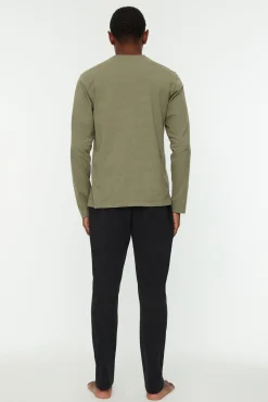 Hombre Trendyol Pijamas>Conjunto pijama liso hombre dibujo panda