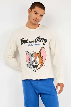 Hombre Gisela Pijamas>Conjunto pijama Tom & Jerry en punto interlock