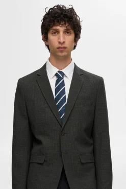 Hombre Selected Corbatas>Corbata de rayas confeccionada con materiales reciclados