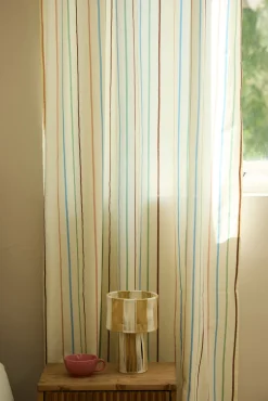 Calma House Alfombras Baño>Cortina a rayas multicolor Camp