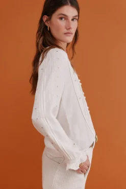 Mujer Hoss Intropia Blusas>Covadonga. Blusa bordada