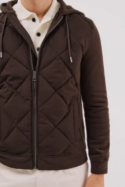 Hombre Cortefiel Chaquetas|Jerséis>Cárdigan capucha tejido combinado