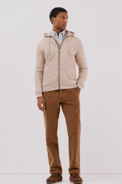 Hombre Cortefiel Chaquetas|Jerséis>Cárdigan capucha tejido combinado