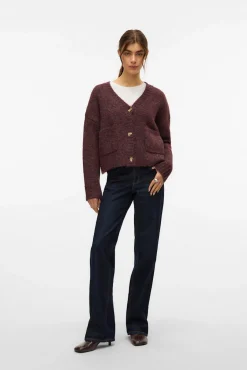 Mujer Vero Moda Jerséis>Cárdigan corto de manga larga con bolsillos