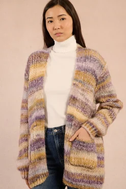 Mujer Molly Bracken Jerséis>Cárdigan de mujer de manga larga estampado rayas