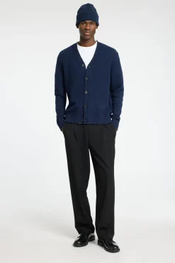 Hombre Selected Jerséis>Cárdigan lana cuello pico