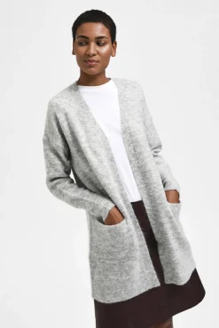 Mujer Selected Jerséis|Abrigos>Cárdigan largo de alpaca