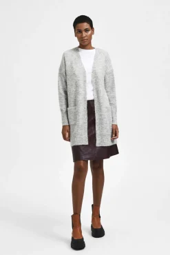 Mujer Selected Jerséis|Abrigos>Cárdigan largo de alpaca