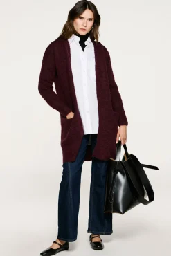 Mujer Selected Jerséis|Abrigos>Cárdigan largo de alpaca