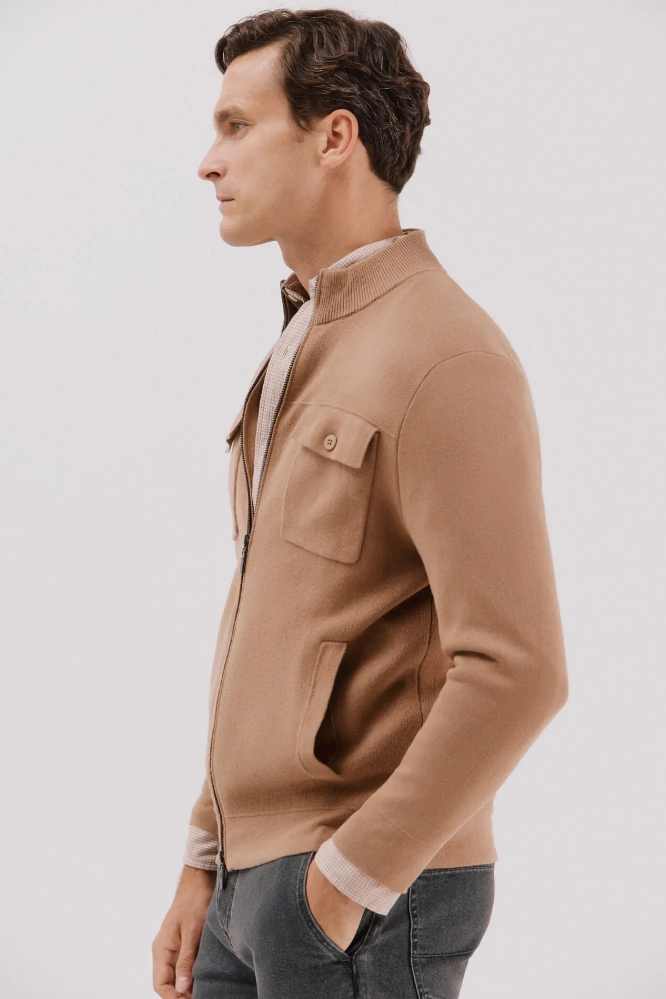 Hombre Cortefiel Jerséis>Cárdigan navidad punto algodón cierre cremallera