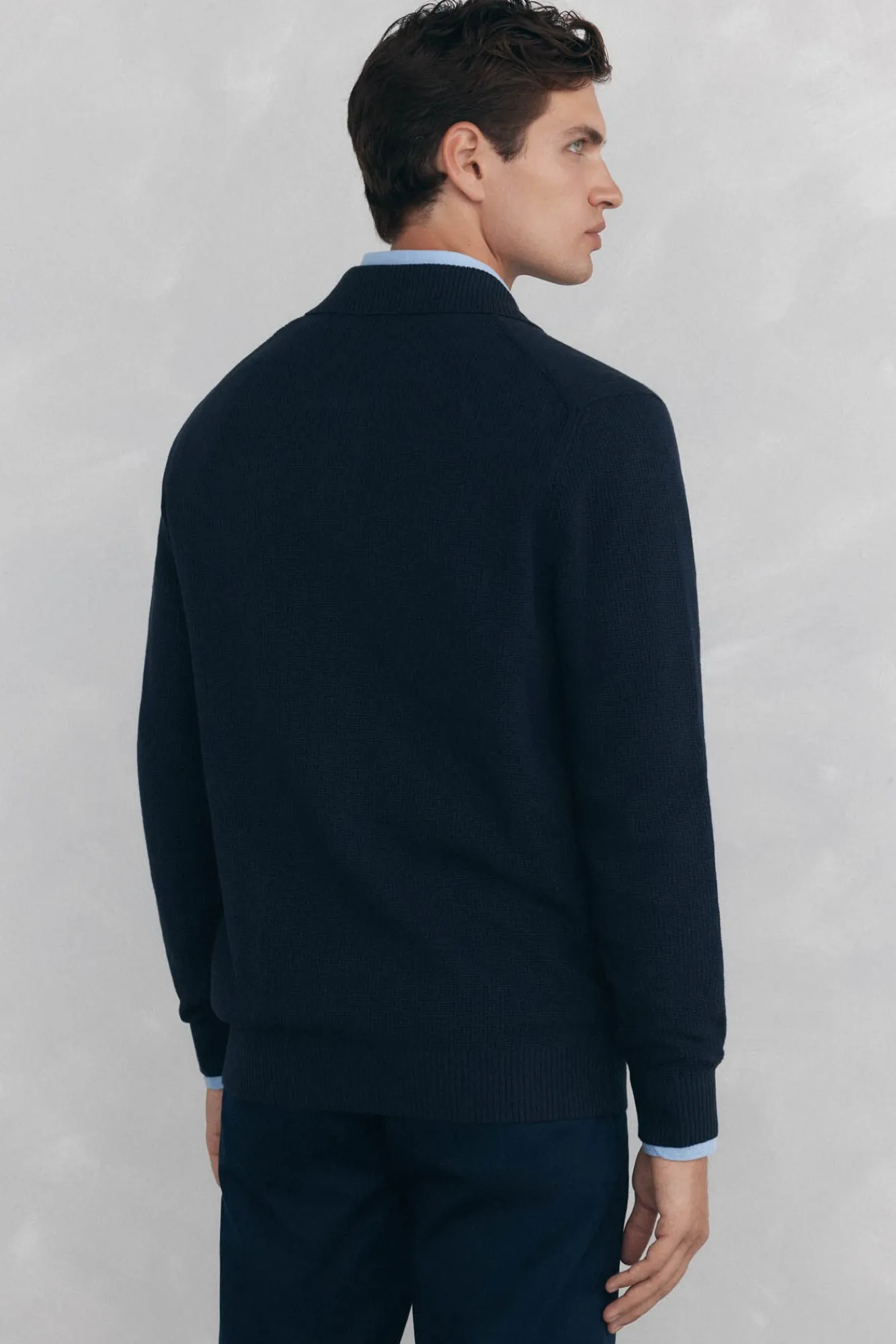 Hombre Pedro del Hierro Jerséis>Cárdigan punto algodón cuello polo botones