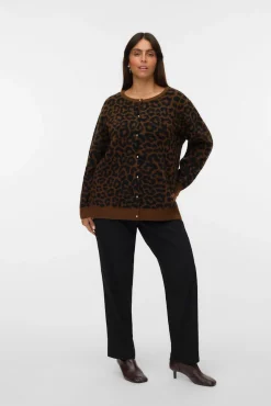 Mujer Vero Moda Curve Jerséis>Cárdigan punto animal print talla grande