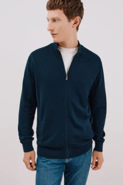 Hombre Cortefiel Jerséis>Cárdigan punto fino algodón cremallera