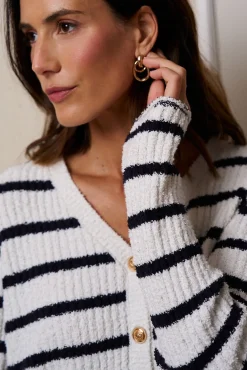 Mujer Polín Et Moi Jerséis>Cárdigan rayas Amelia