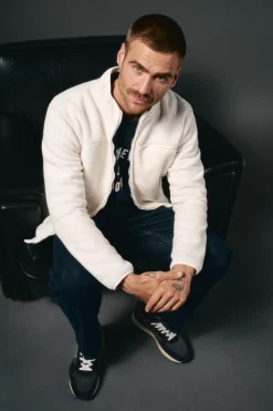 Hombre OOTO Jerséis>Cárdigan tejido sherpa