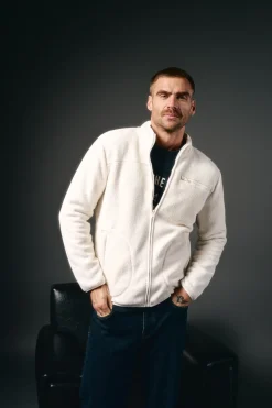 Hombre OOTO Jerséis>Cárdigan tejido sherpa