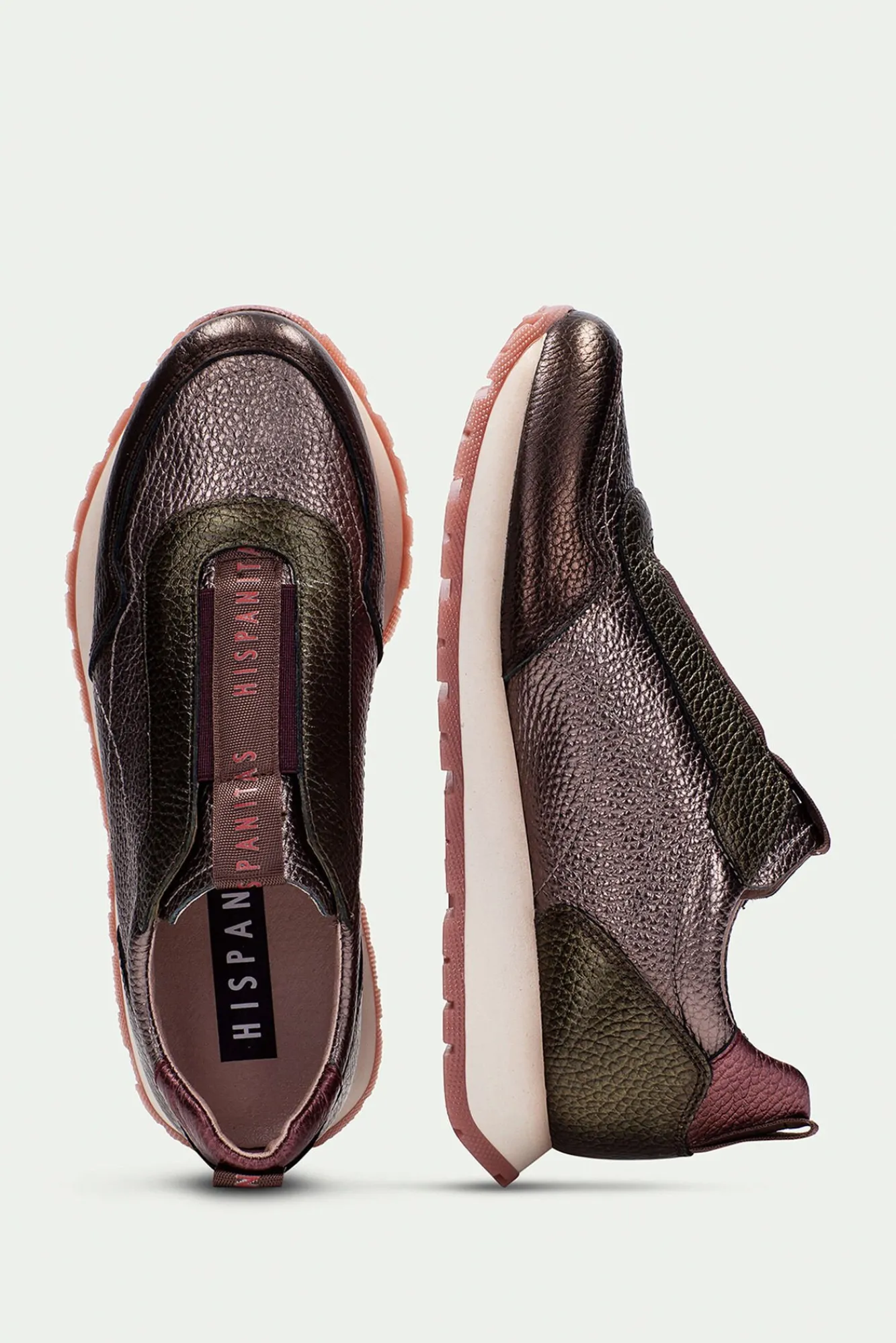 Mujer Hispanitas Zapatillas|Calzado Piel>Deportivo slip on metalizados KANSAS