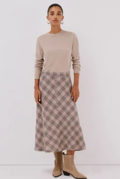 Mujer Cortefiel Faldas>Falda capa cuadros