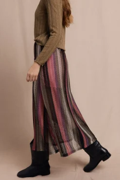 Mujer Slowlove Faldas>Falda capa de punto rayas