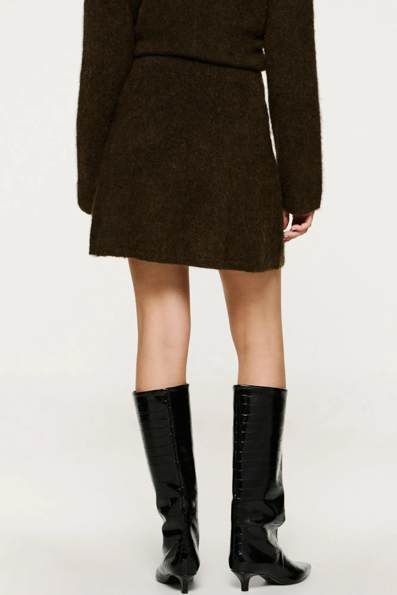 Mujer Selected Faldas>Falda corta alpaca y lana