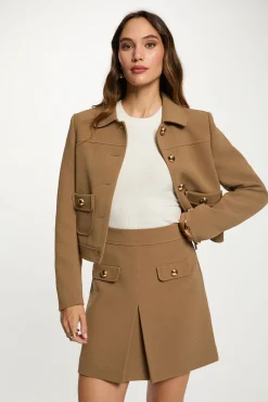 Mujer Morgan Faldas>Falda corta plisada