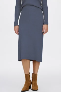 Mujer Vila Faldas>Falda de punto canalé midi