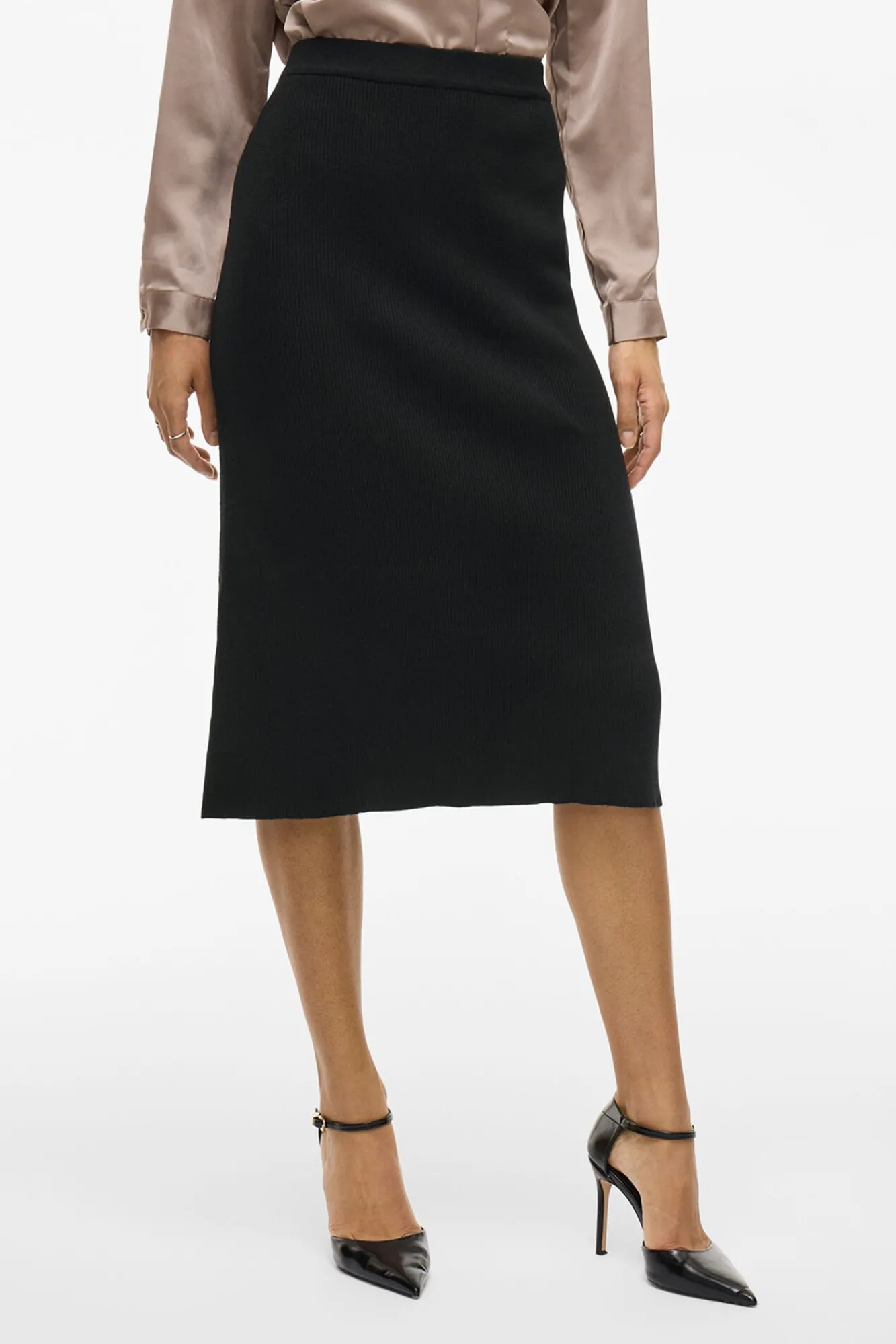 Mujer Vila Faldas>Falda de punto canalé midi